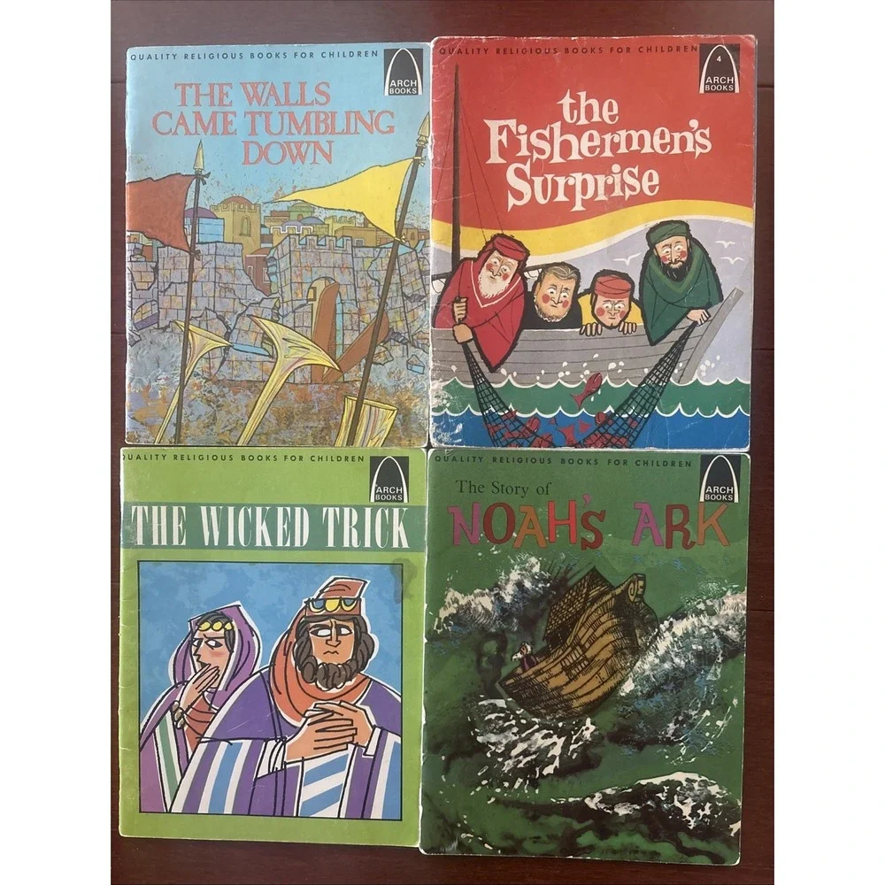 Vintage Huge Lot of 66 Arch Books Quality Religious Books For Children Bible 70s